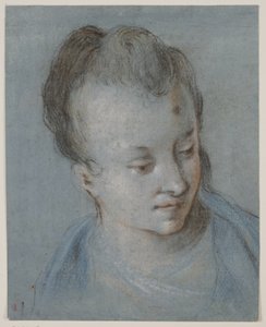Tête de femme tournée vers la droite