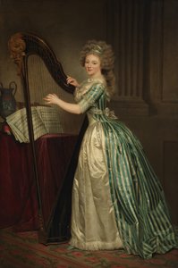 Autoportrait avec une harpe, 1791
