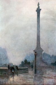 La colonne de Nelson dans le brouillard
