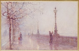 La dernière lampe, Thames Embankment, 1892