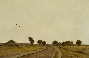 Paysage hollandais avec fermes - Rudolf Ribarz