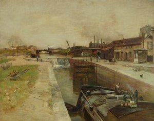 Écluse sur le canal de Saint-Denis