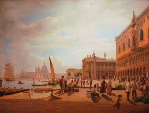Vue sur la Piazzetta de Venise avec le Palais des Doges et San Marco