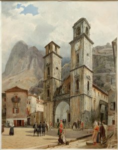 La place de la cathédrale à Cattaro - Rudolf von Alt