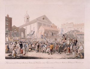 Élection à Covent Garden, Londres, 1818
