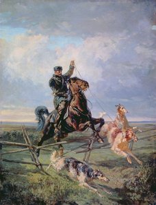 Chasseur avec les Borzoïs, 1872