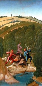 Scène de la légende de Saint Léopold