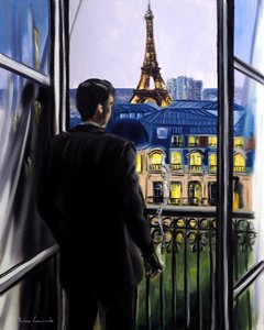 Solitude parisienne, 2025 (huile sur toile) - Ruslana Levandovska