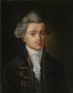 Portrait du fabuliste Ivan Khemnitser, 1745-1784, peinture russe du 19ème siècle