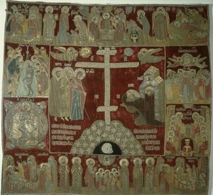 Apparition de la Vierge à Saint Serge, 1525 - Russian School
