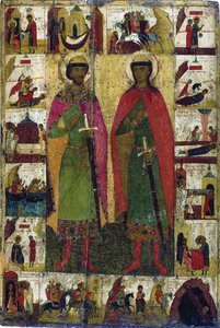 Les saints Boris et Gleb - Russian icon.