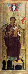 La Vierge La Montagne arrachée non par des mains, début du 17ème siècle - Russian icon.