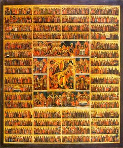Calendrier annuel avec les scènes de la Passion du Christ, seconde moitié du 19ème siècle