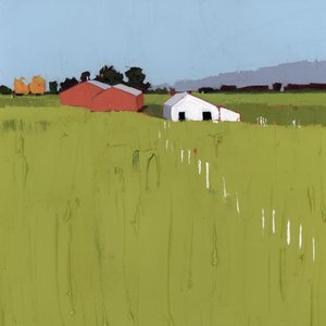 Ligne de clôture, 2025 (acrylique sur panneau de bois)
