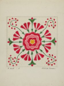 Courtepointe appliquée, c. 1940 - Ruth M Barnes