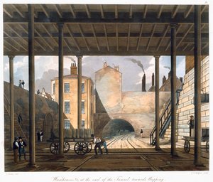 Entrepôts etc. à la fin du tunnel vers Wapping, Liverpool, 1832-1833 - SG Hughes