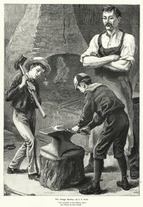 La forge du village (gravure) - S.T. (after) Dadd