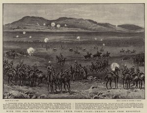 Avec le 62e Yeomanry Impérial, leur premier combat, à vingt miles de Kroonstad