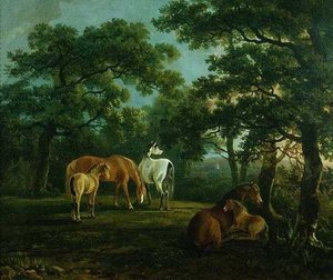 Chevaux dans un paysage - S. and Barrett G. Gilpin