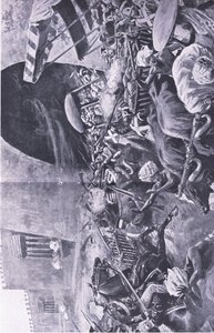 Mutinerie indienne : Comment ils ont combattu pour réprimer la révolte en Hindoustan, illustration de British Battles on Land and Sea, 1915