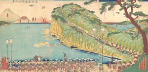 Processions de Daimyo passant le long du Tokaido, 19ème siècle