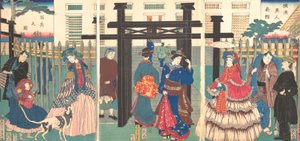 Établissement commercial étranger à Yokohama, 1861
