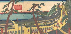 Vue de Kanagawa sur la route du Tokaido Tokaido kanagawa no shokei, vers 1862-63 - Sadahide Utagawa