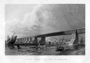 Pont Victoria sur le Saint-Laurent, Canada, 1886 - Saddler