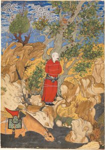 Aulad attaché à un platane, du Shahnama de Firdausi, 1575-1600