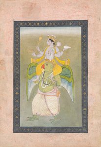 Vishnu sur Garuda, vers 1810-20 - Sajnu