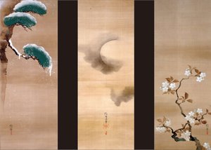 Neige, lune et fleurs - Sakai Hoitsu