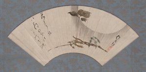 Lune des moissons et haricot corbeau avec haïku - Sakai Hoitsu