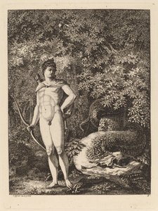 Apollon avec un arc et un dragon, 1771