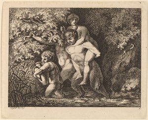 Satyre Portant une Nymphe - Salomon Gessner