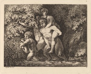 Satyre portant une nymphe sur son dos