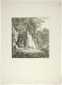Bergers et moutons se reposant sous un pont, planche sept de Paysages Dédiés à M. Warelet