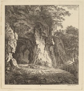 Deux bergers dans un paysage rocheux, 1764