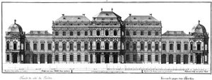 Élévation de la façade du jardin