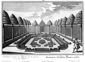 Vue du boulingrin dans le "Petit Jardin"
