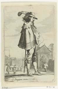 Officier debout de profil - Salomon Savery
