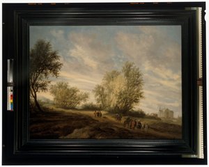 Paysage boisé et Joseph sauvé du puits