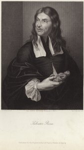 Portrait de Salvator Rosa (gravure) - Salvator (after) Rosa