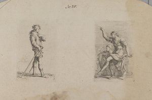 (Série de figurines) Homme avec le bras au niveau de la poitrine - Salvator Rosa