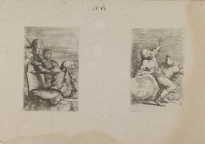 (Série de figurines) Trois soldats - Salvator Rosa