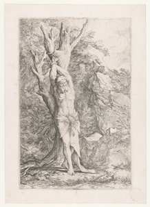 Albert attaché à un arbre - Salvator Rosa