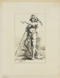 Figure avec bâton pointant - Salvator Rosa