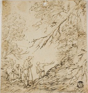 Quatre hommes dans la forêt - Salvator Rosa