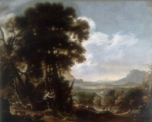 Hermina grave le nom Tancrède sur un arbre, conservé à la Galleria Estense de Modène