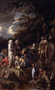 Jean Baptiste prêchant dans le désert, vers 1660 (huile sur toile) - Salvator Rosa