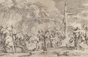 La crucifixion de Polycrate le tyran après sa capture par les Perses, vers 1662